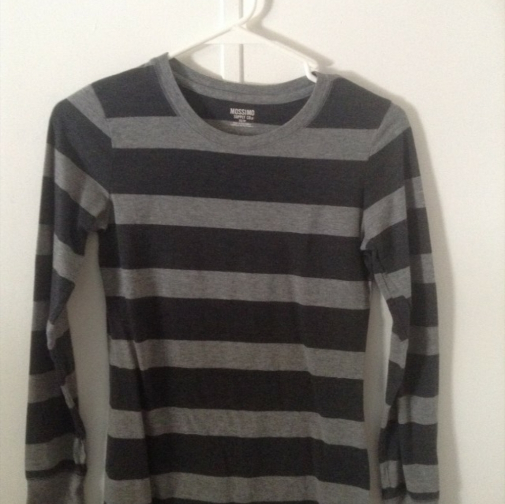 Black and gray striped shirt